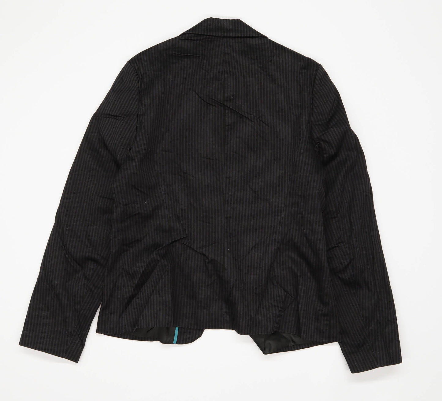 George Womens Size 16 Grey Cotton Blend Striped Suit Jacket (Regular)