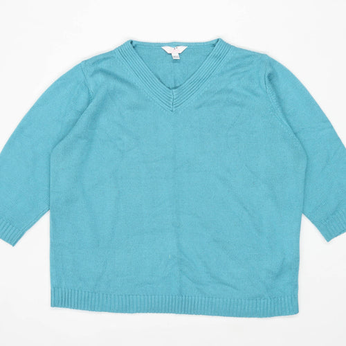 Julipa Womens Size 16-18 Turquoise Jumper (Regular)