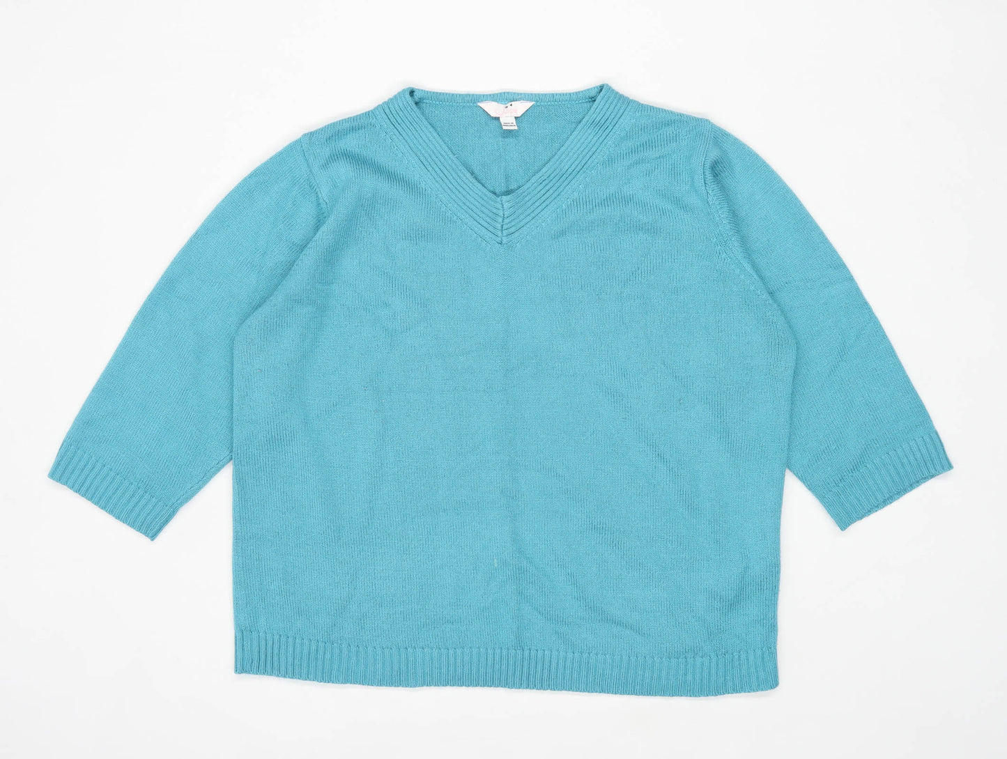 Julipa Womens Size 16-18 Turquoise Jumper (Regular)