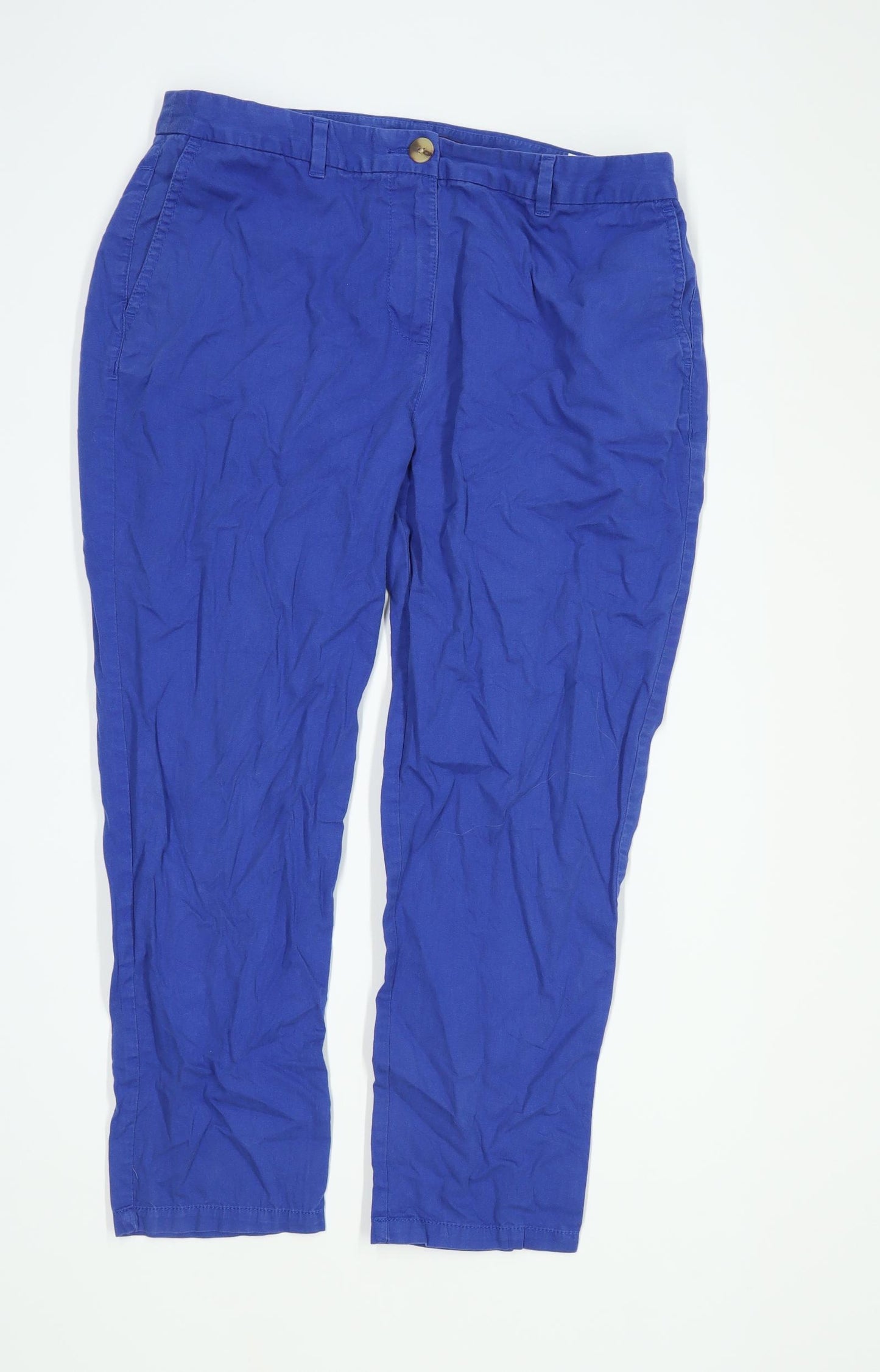Womens Marks & Spencer Blue Cotton Chinos Size 12/L23