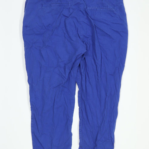 Womens Marks & Spencer Blue Cotton Chinos Size 12/L23