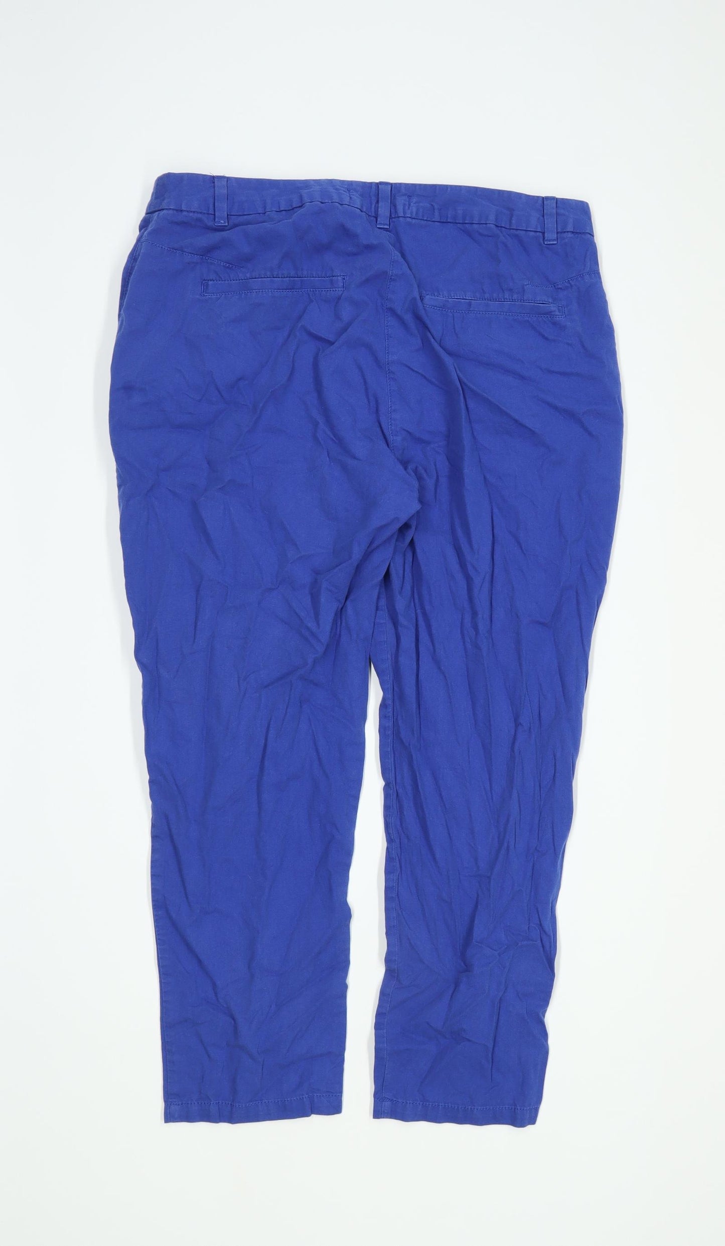 Womens Marks & Spencer Blue Cotton Chinos Size 12/L23