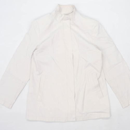 Nuage Womens Size 12 Cotton White Soft Shell Jacket