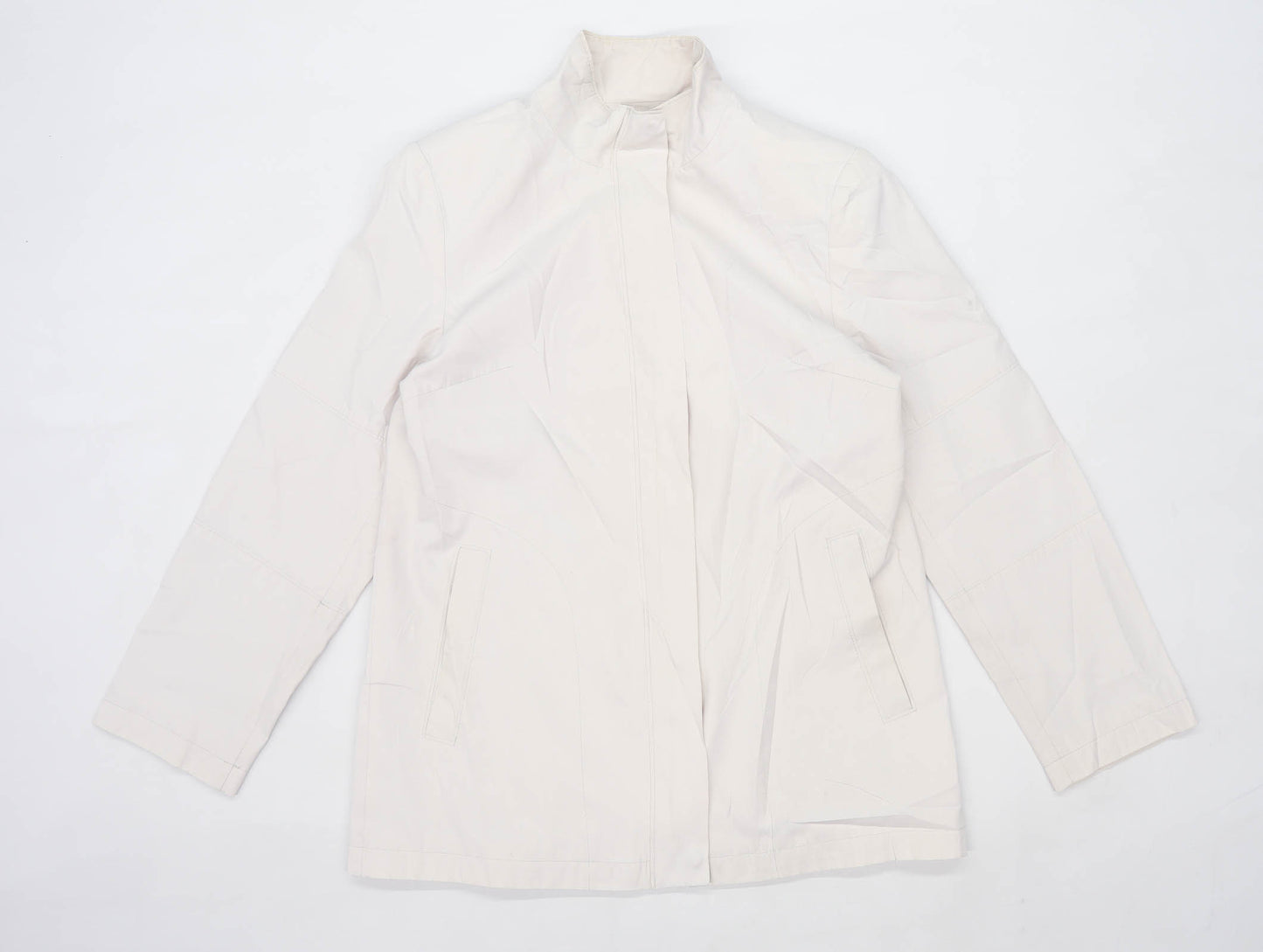 Nuage Womens Size 12 Cotton White Soft Shell Jacket