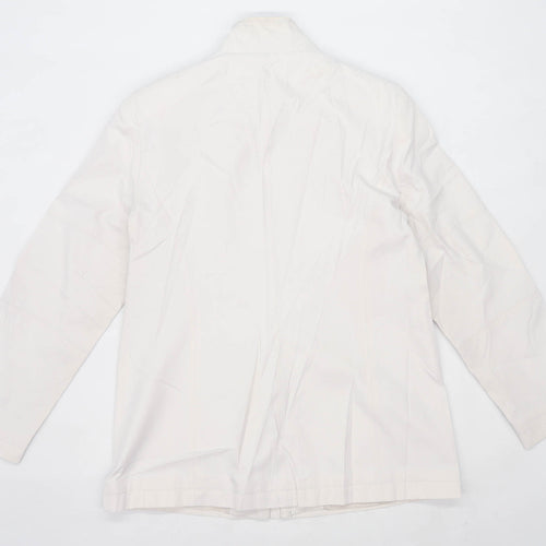 Nuage Womens Size 12 Cotton White Soft Shell Jacket