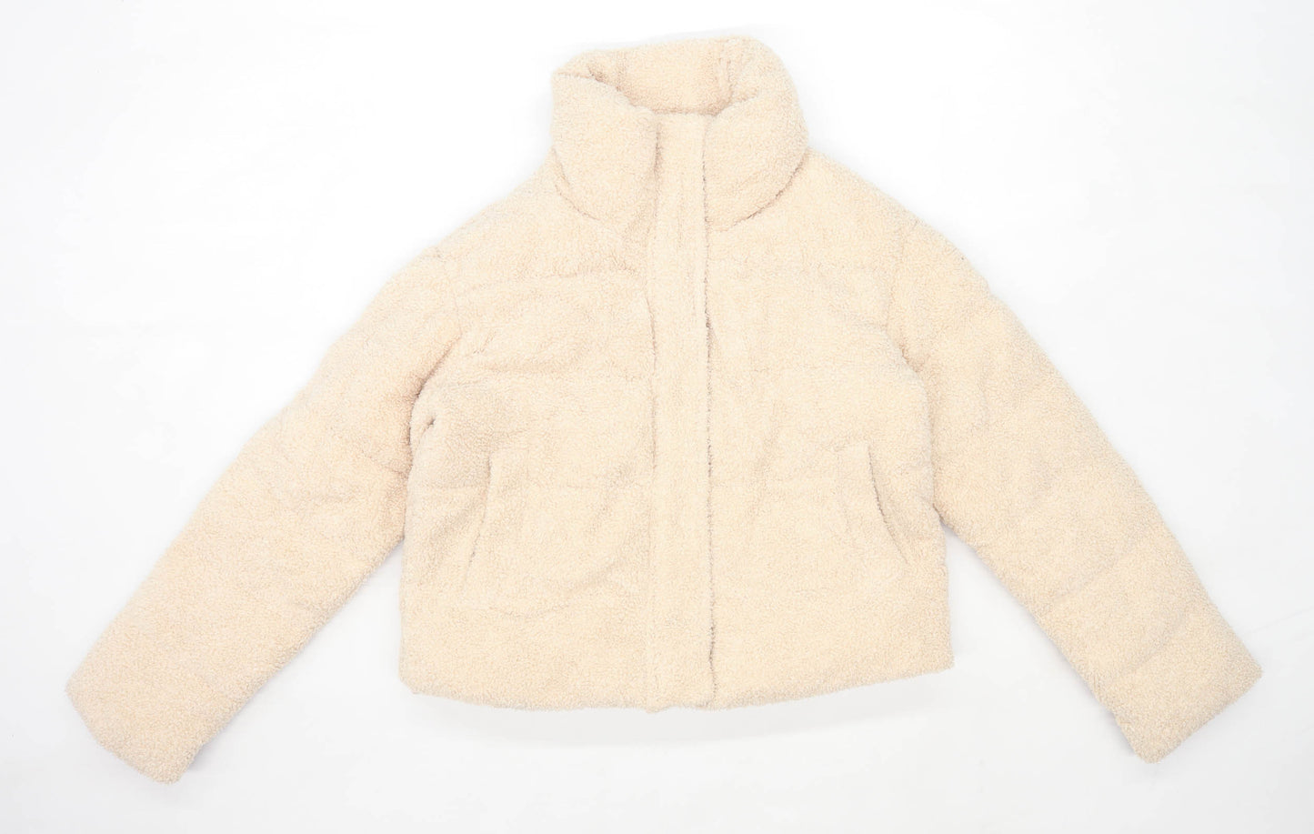 Primark Womens Size 8 Textured Cream Jacket