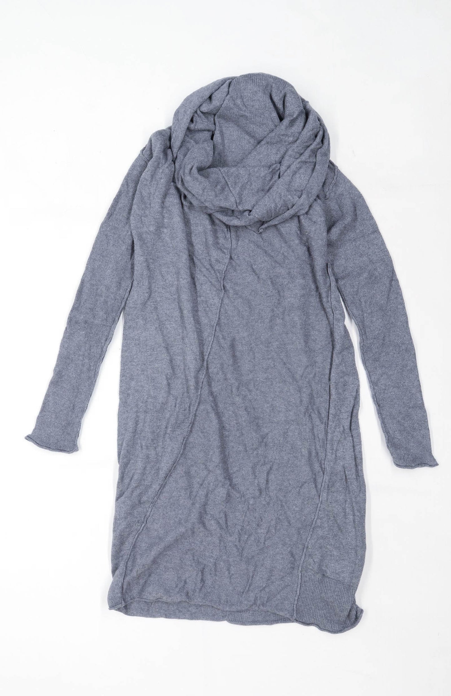 Calvin Klein Womens Size S Cotton Blend Grey Jumper Dress (Regular)