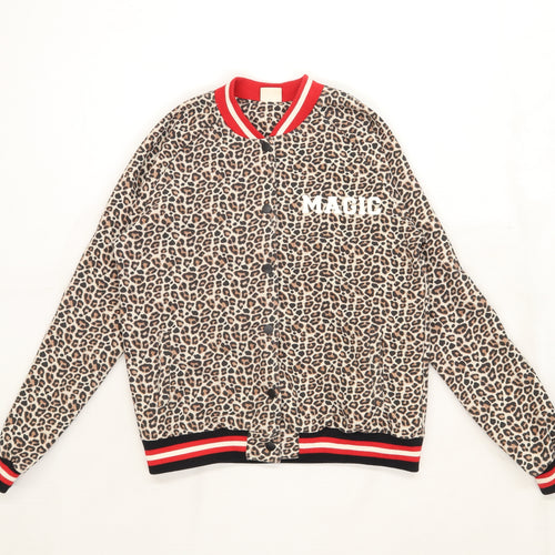 Zara Girls Animal Print Multi-Coloured Bomber Jacket Age 13-14 Years
