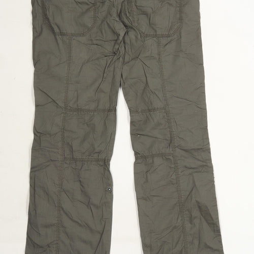 Womens EDC Grey Cotton Blend Cargo Trousers Size W32/L29