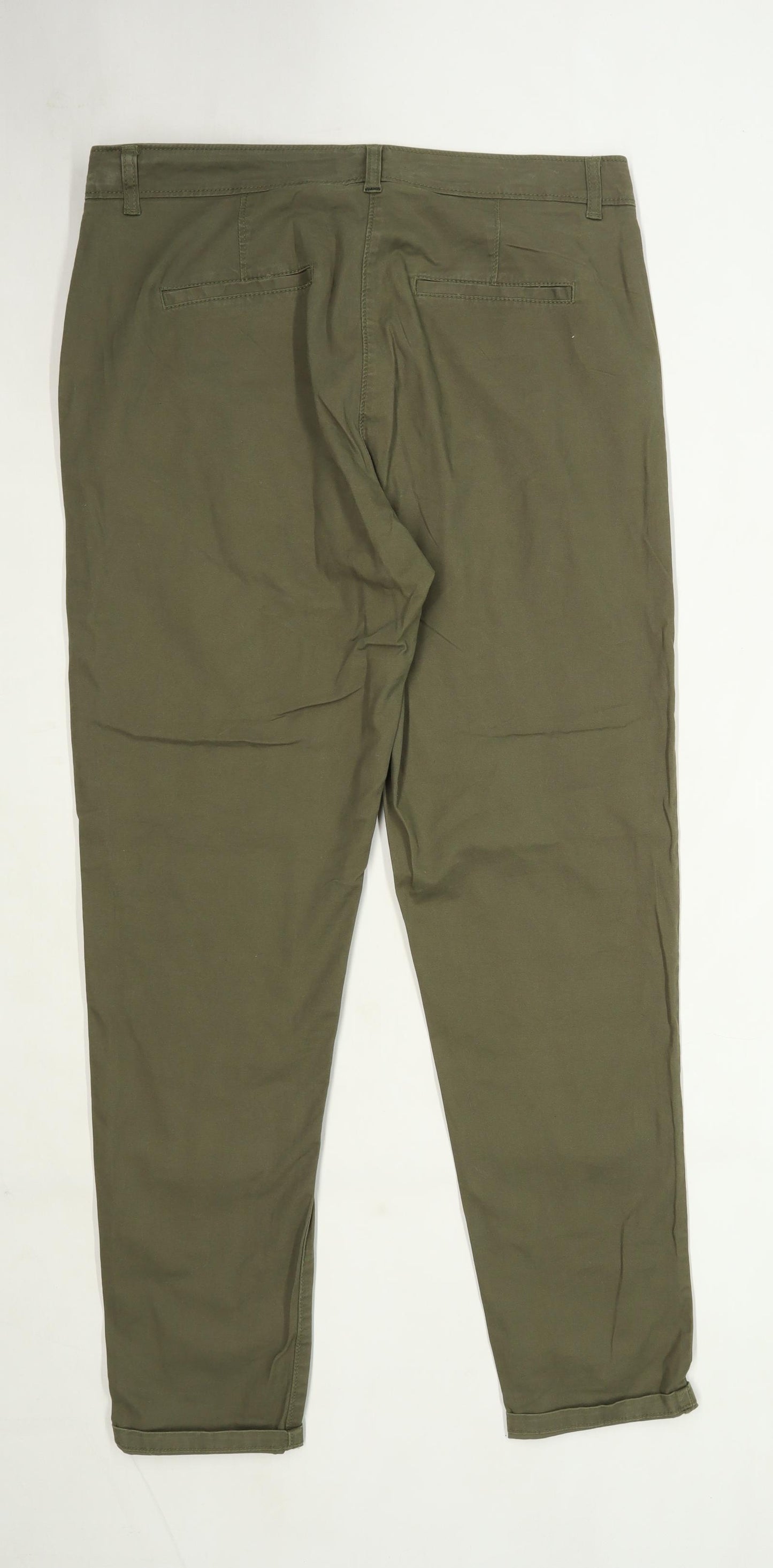 Womens Next Green Cotton Chinos Size 12/L30