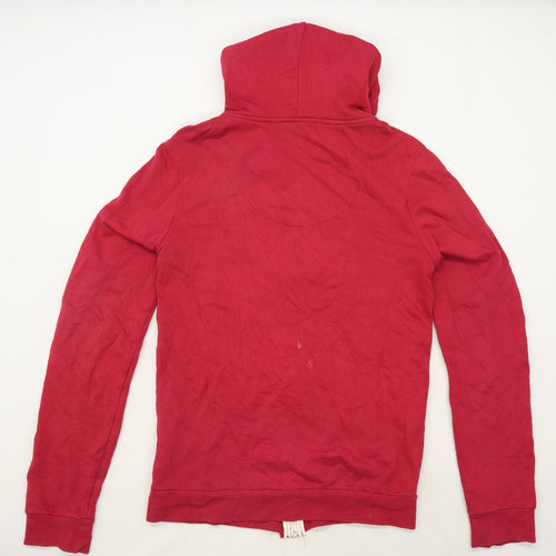 Criminal Damage Mens Size L Cotton Red Zip Hoodie