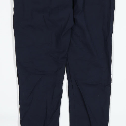Womens Moyorodi Blue Cotton Blend Trousers Size 33/L26