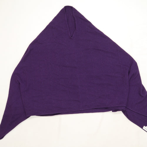 Fewa Pashmina Womens One Size Cashmere Purple Poncho (Regular)