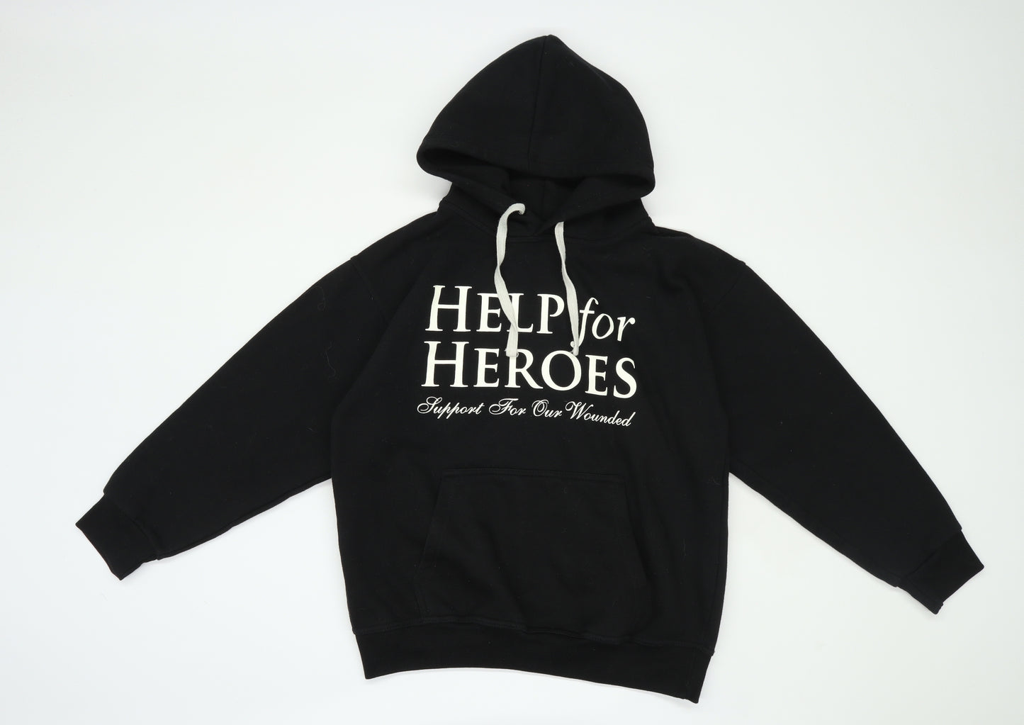 Hood Deluxe Mens Size XS Black Help For Heroes Hoodie