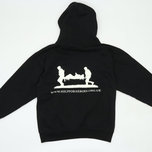 Hood Deluxe Mens Size XS Black Help For Heroes Hoodie