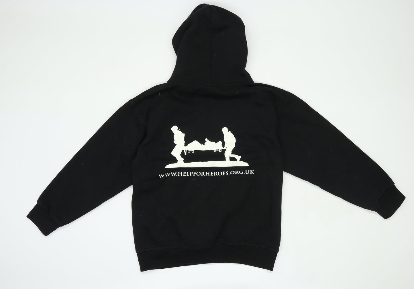 Hood Deluxe Mens Size XS Black Help For Heroes Hoodie