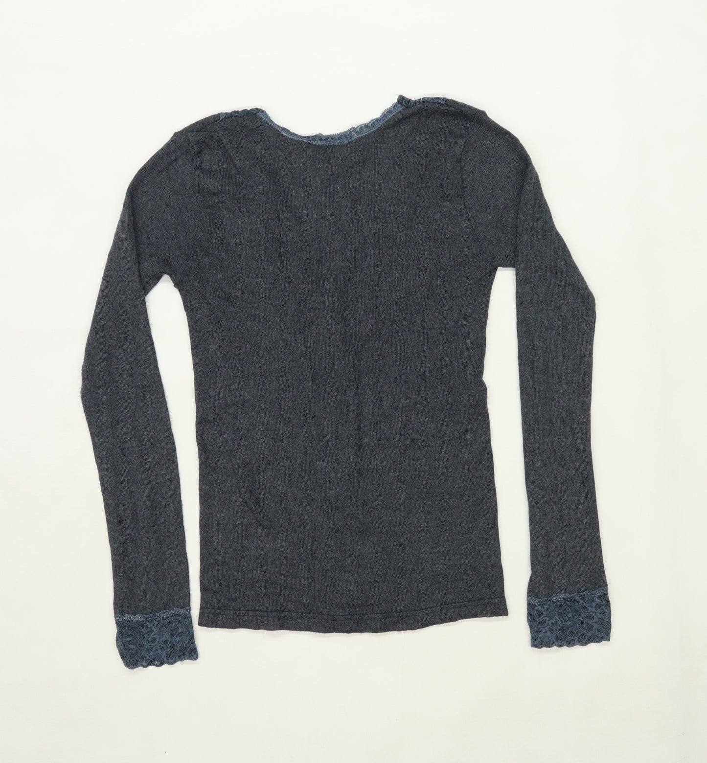 Gabriella Knight Womens Size S Cotton Blend Blue Cardigan (Regular)