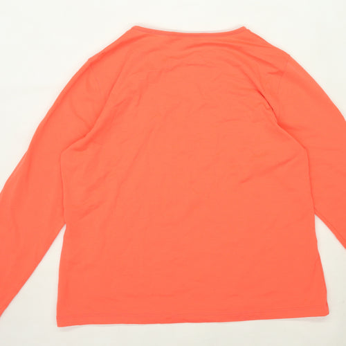 Rohan Womens Size M Cotton Orange Long Sleeve T-Shirt (Regular)