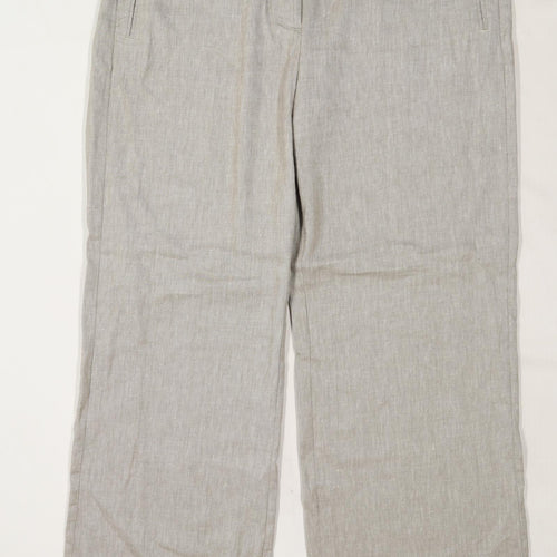 Womens TU Grey Linen Blend Trousers Size 18/L30