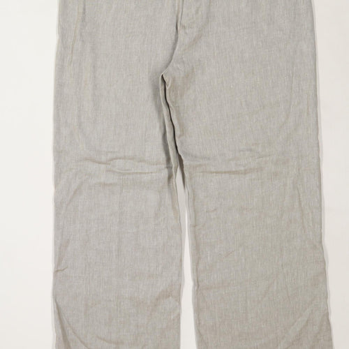 Womens TU Grey Linen Blend Trousers Size 18/L30