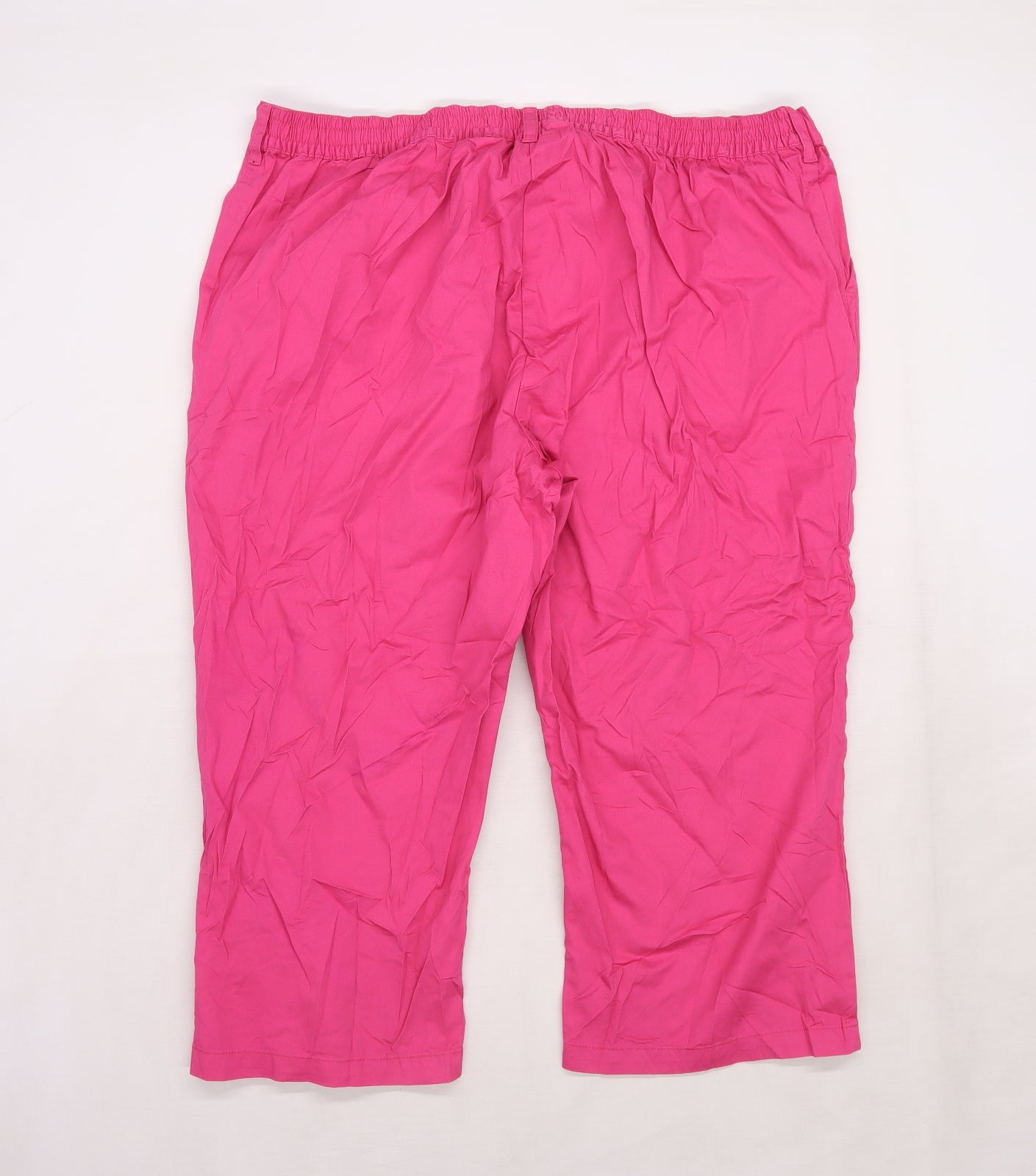 Cotton Traders Womens Pink   Cropped Trousers Size 20 L21 in