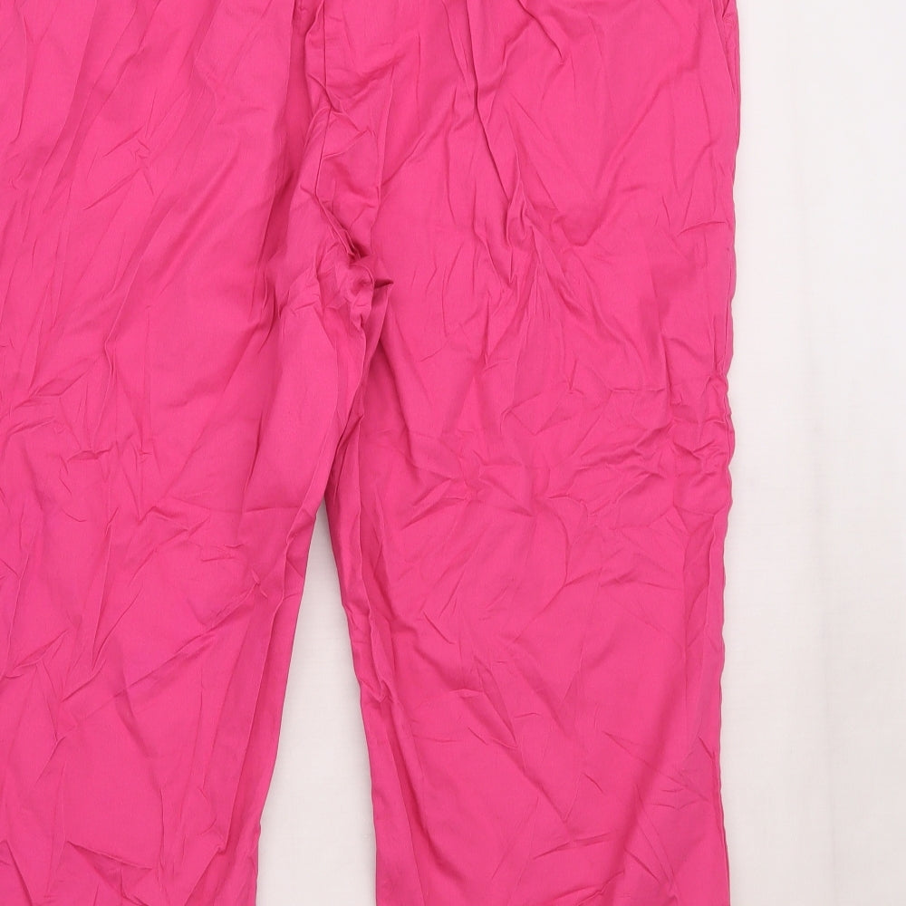 Cotton Traders Womens Pink   Cropped Trousers Size 20 L21 in