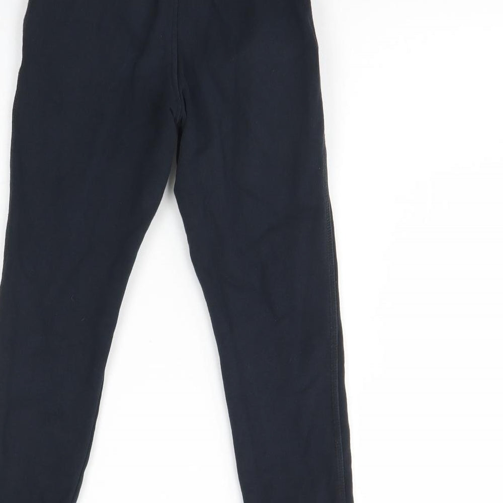 m&S Boys Blue  Cotton Jogger Trousers Size 5 Years  Regular Drawstring