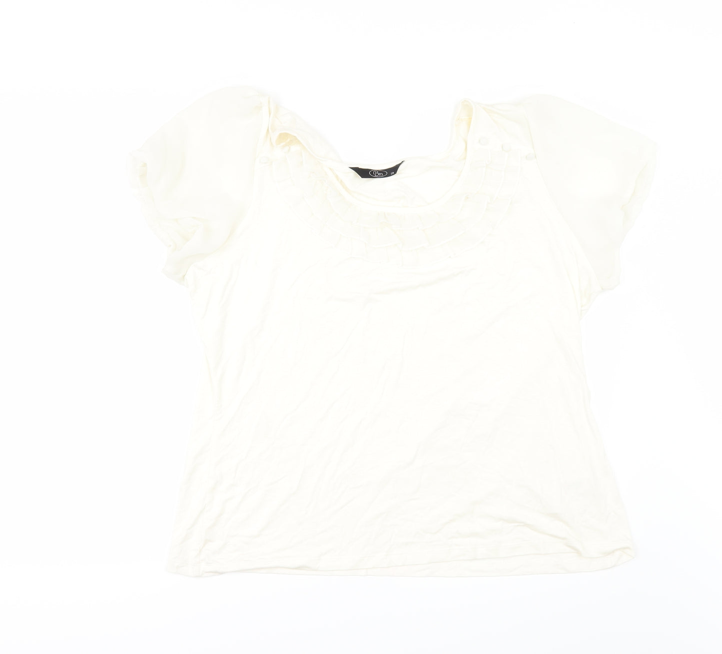 BM Womens Ivory   Basic T-Shirt Size 20