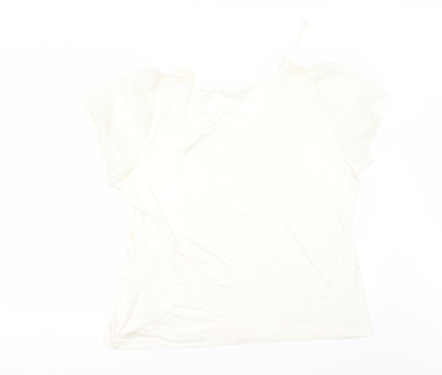 BM Womens Ivory   Basic T-Shirt Size 20