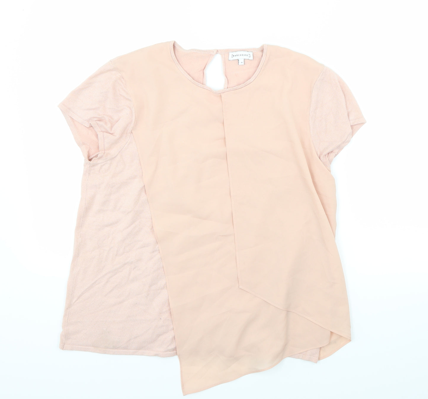 Warehouse Womens Pink   Basic T-Shirt Size 14