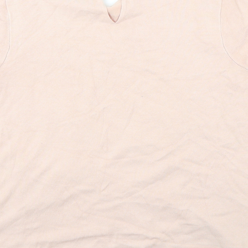 Warehouse Womens Pink   Basic T-Shirt Size 14