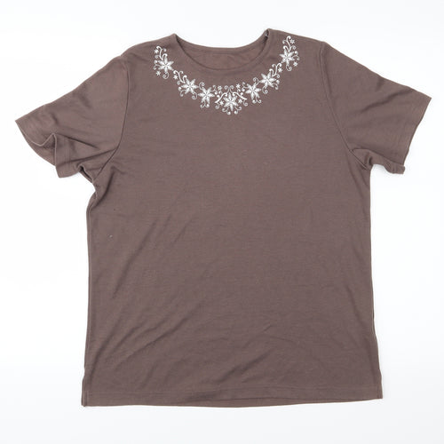 Bon Marché Womens Brown   Basic Polo Size S