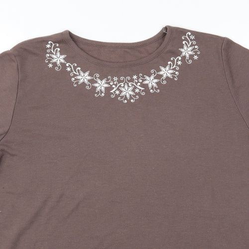 Bon Marché Womens Brown   Basic Polo Size S