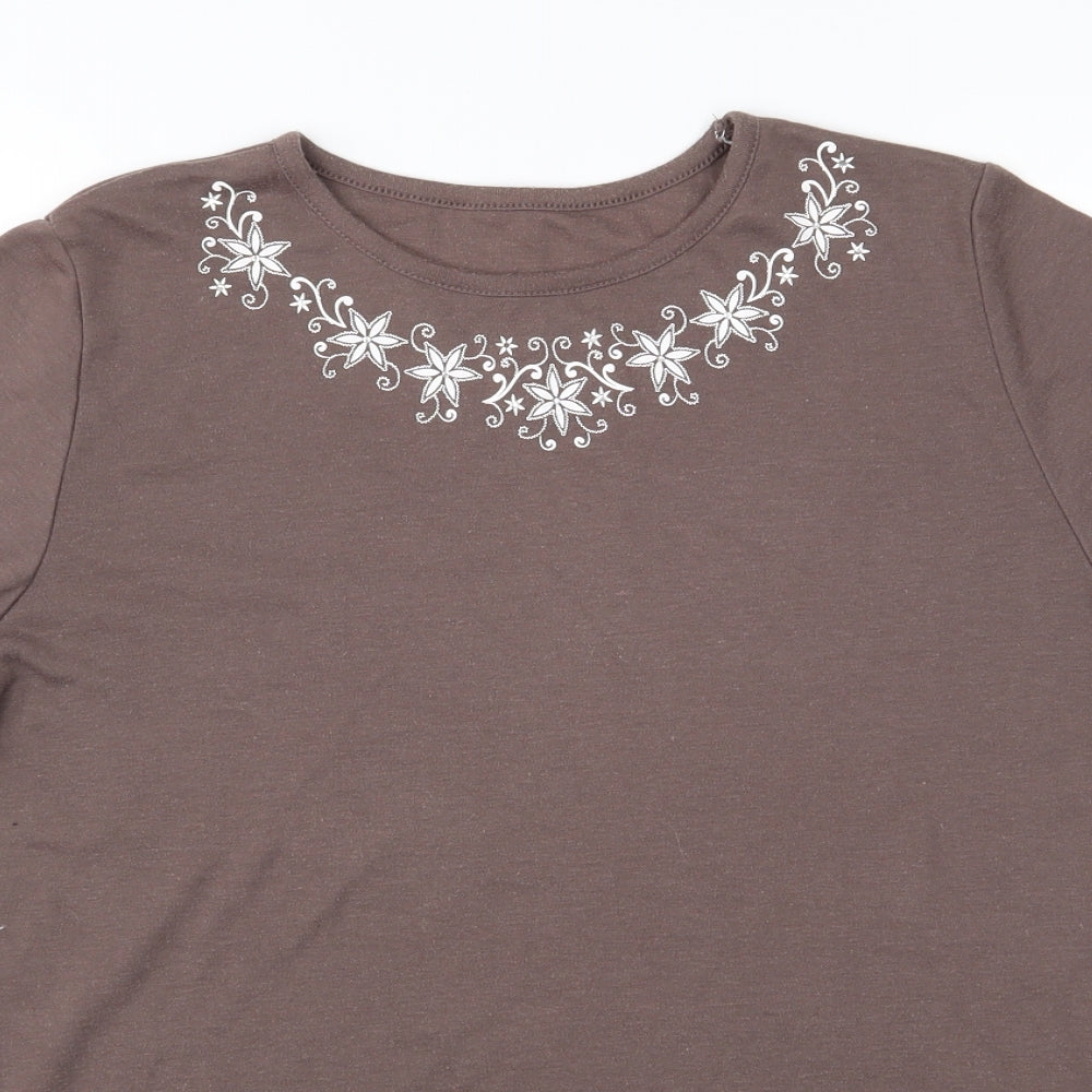 Bon Marché Womens Brown   Basic Polo Size S