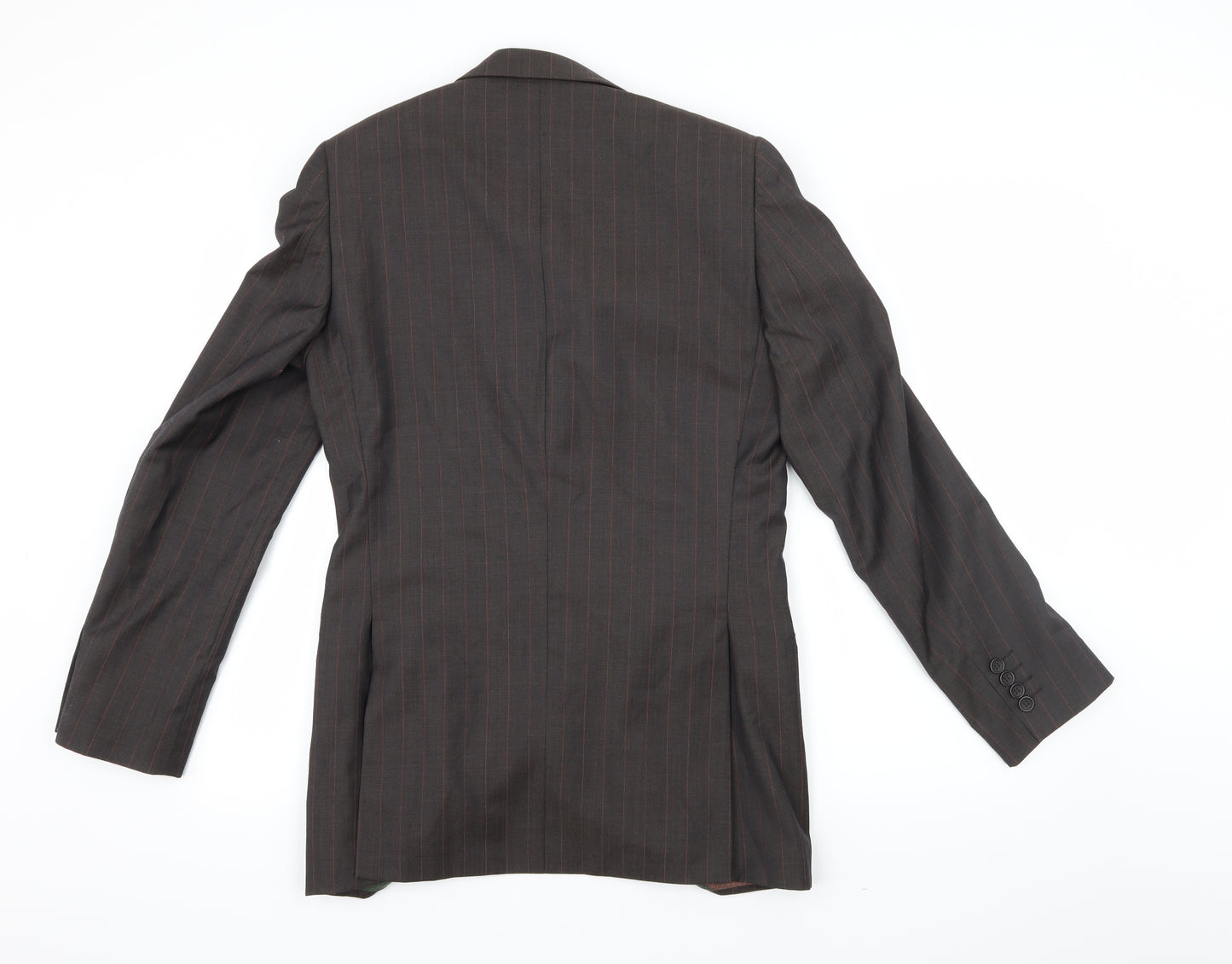 Topman Mens Brown Striped  Jacket Suit Jacket Size 36