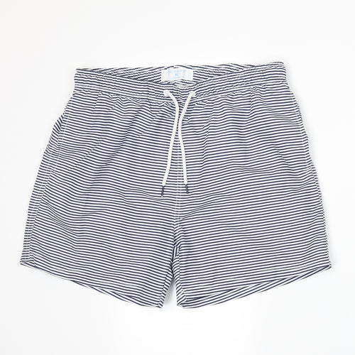 Primark Mens White Striped  Athletic Shorts Size M