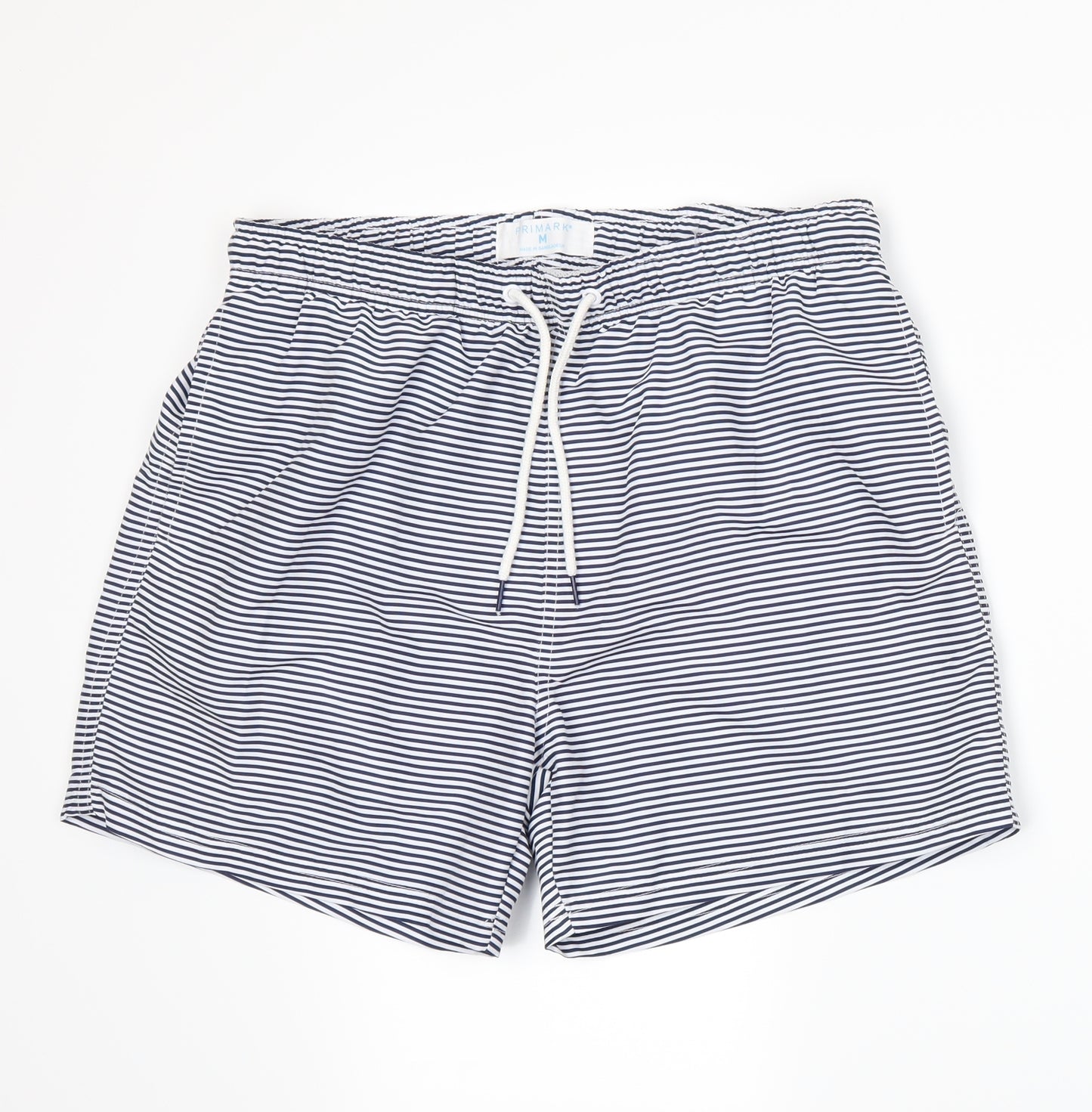 Primark Mens White Striped  Athletic Shorts Size M
