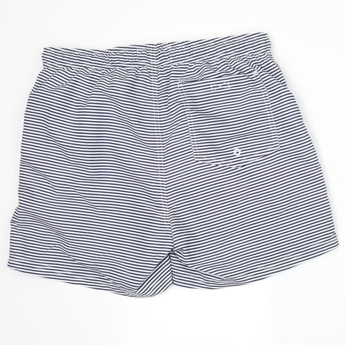 Primark Mens White Striped  Athletic Shorts Size M