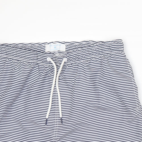 Primark Mens White Striped  Athletic Shorts Size M