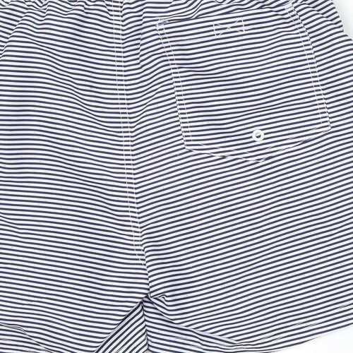 Primark Mens White Striped  Athletic Shorts Size M