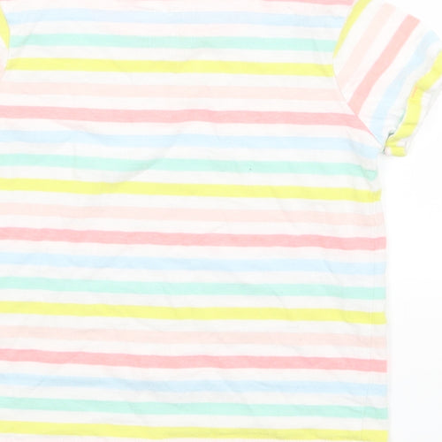NEXT Girls Multicoloured Striped  Basic T-Shirt Size 4 Years