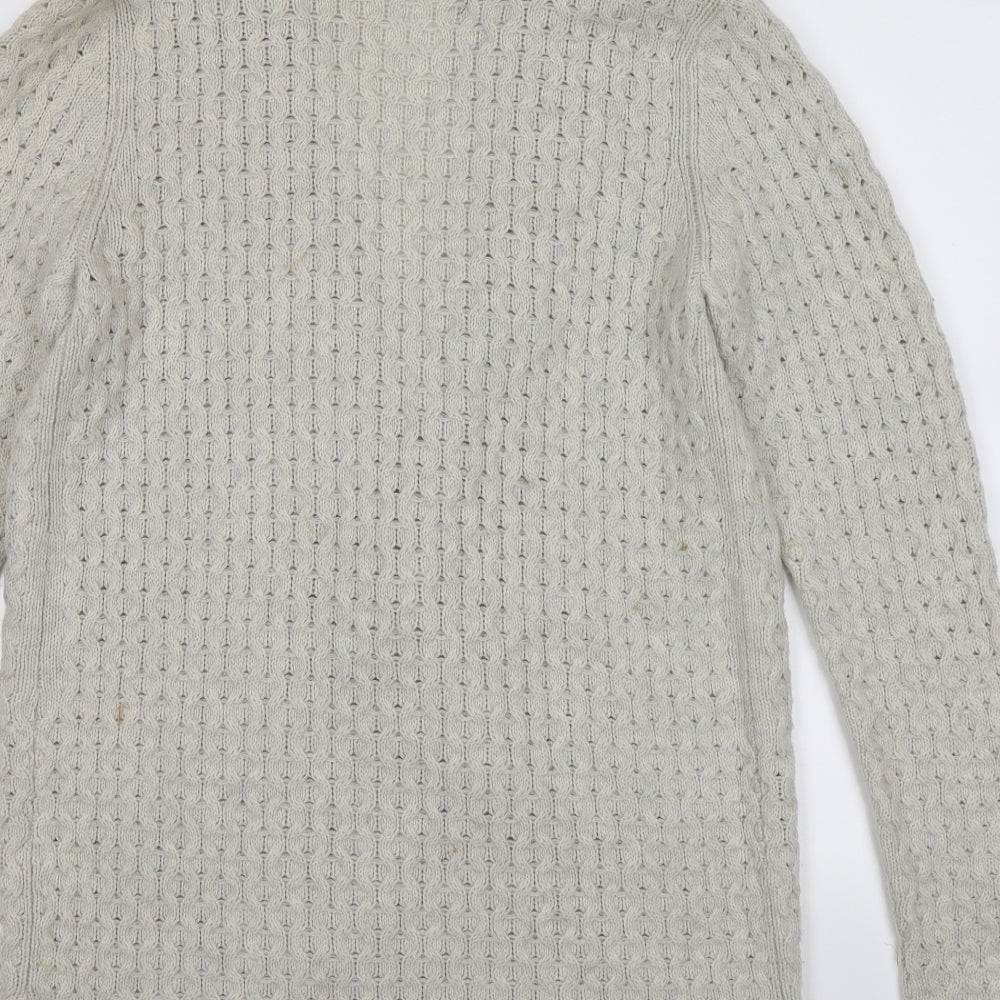 The White Company Womens Grey  Knit Cardigan Jumper Size L