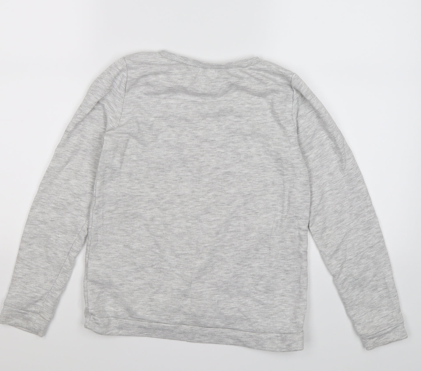 H&M Girls Grey  Jersey Pullover Sweatshirt Size 8-9 Years  - unicorn magic