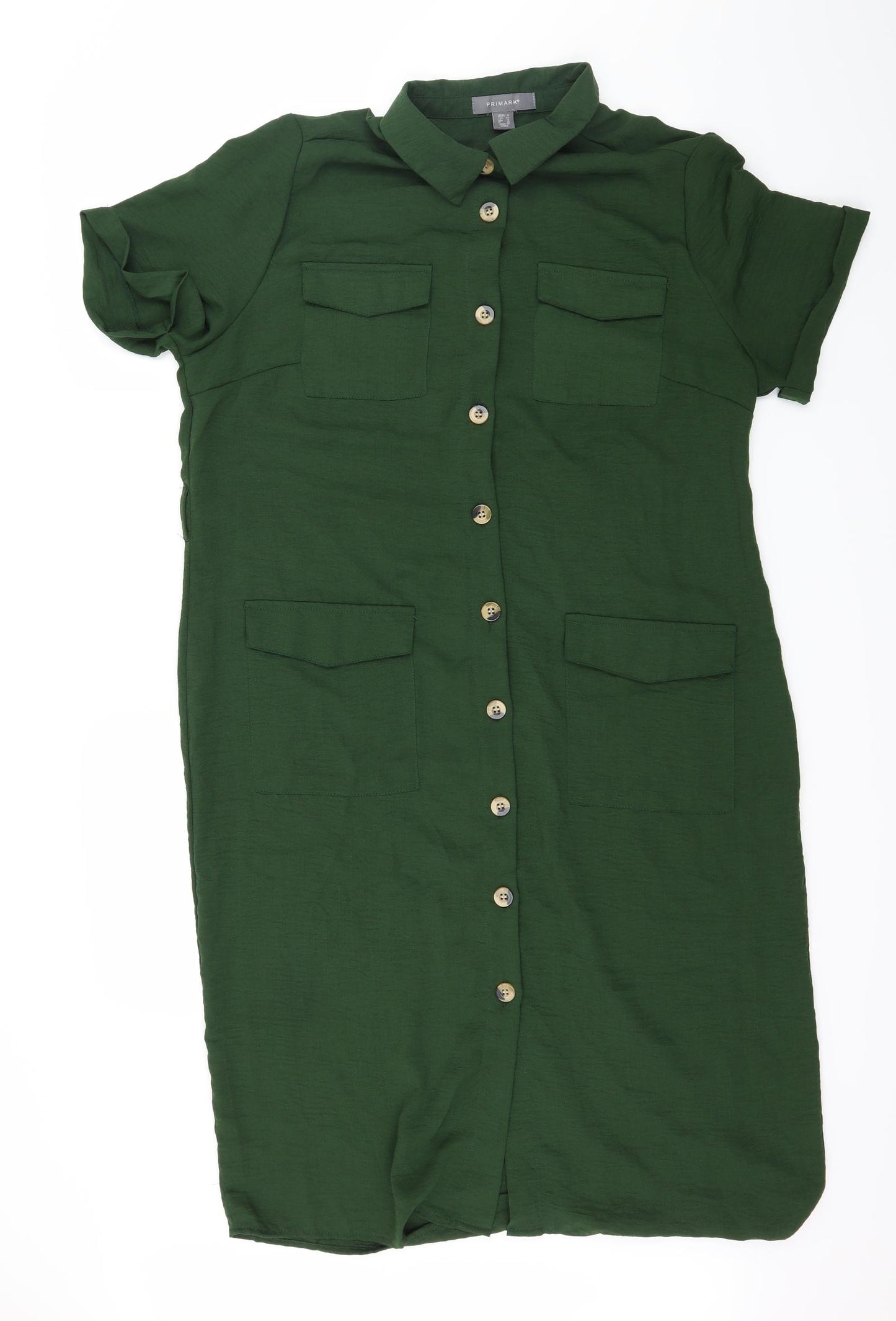 Primark Womens Green   Shirt Dress  Size 16