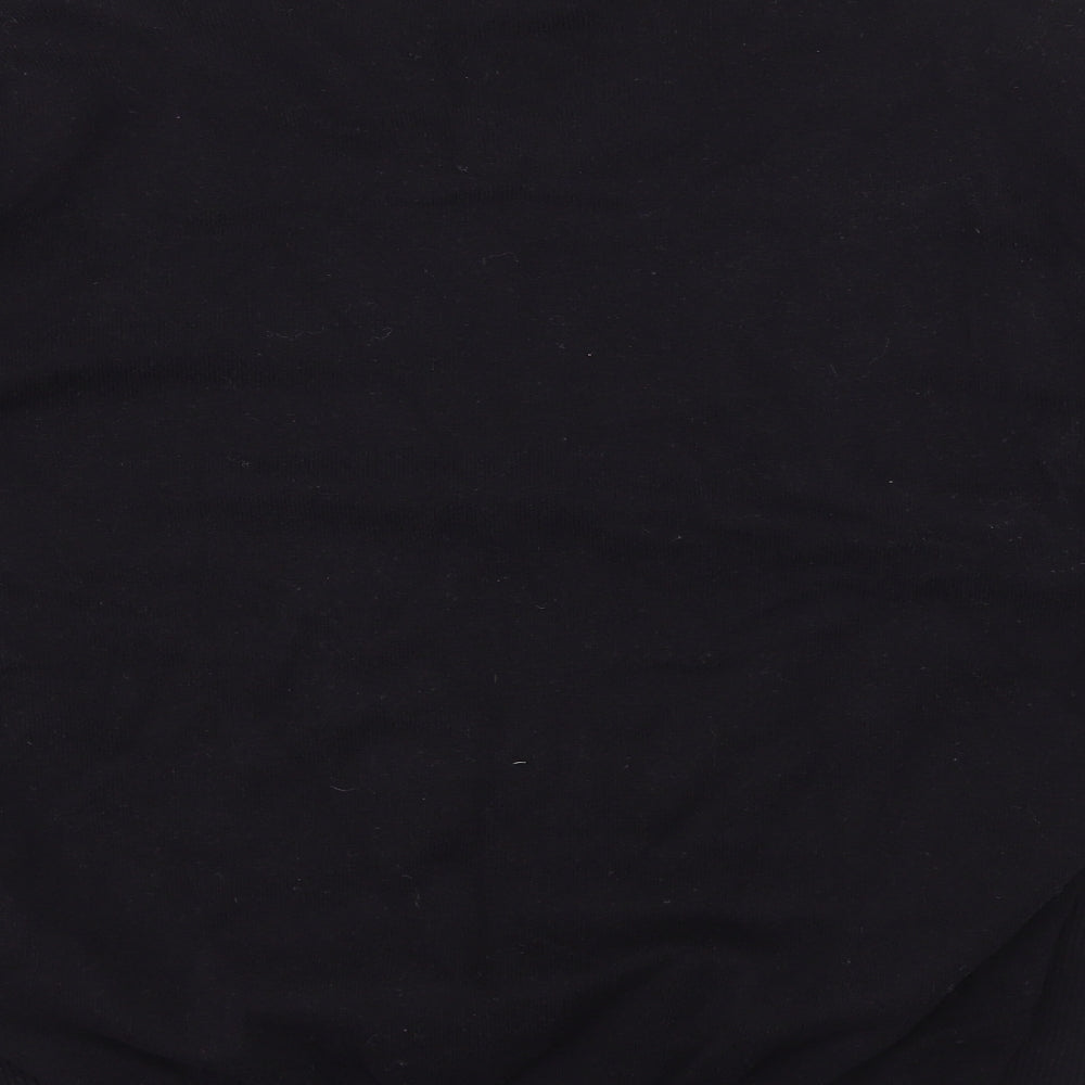Easy Mens Black  Knit Pullover Jumper Size M