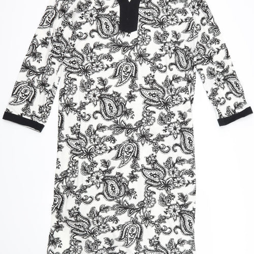 Milarosa Womens White Floral  Maxi  Size 12