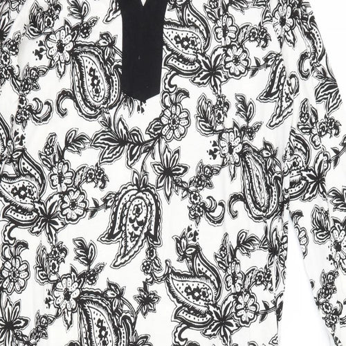 Milarosa Womens White Floral  Maxi  Size 12