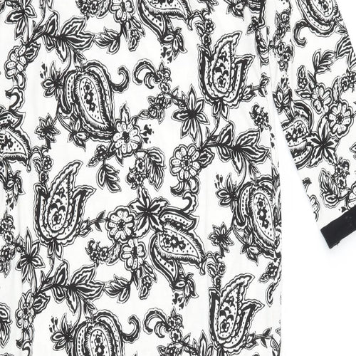 Milarosa Womens White Floral  Maxi  Size 12