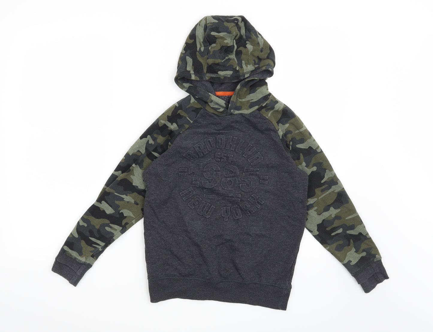 Matalan Boys Multicoloured Camouflage  Pullover Hoodie Size 9 Years