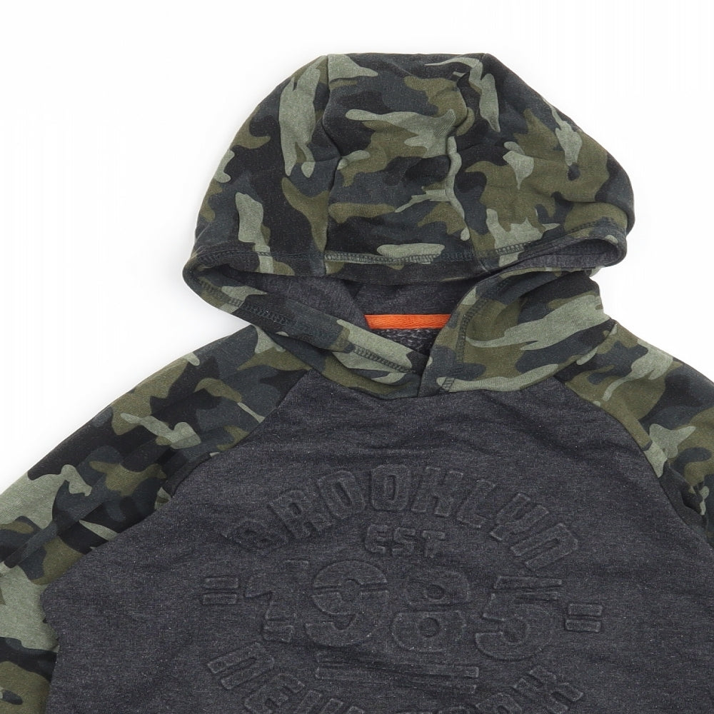 Matalan Boys Multicoloured Camouflage  Pullover Hoodie Size 9 Years
